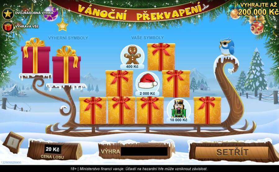 Setřete si online los Vánoční překvapení.