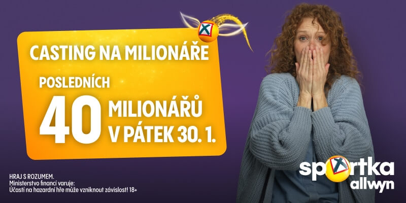 Dnes je poslední možnost vyhrát miliony v&nbsp;Castingu na milionáře. Vsaďte si online u&nbsp;Allwynu.