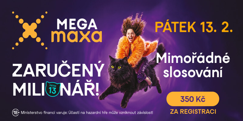 V pátek 13. února bude v&nbsp;Megamaxe zaručeně vylosován jeden milionář...