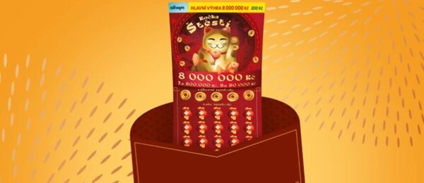 Kočka štěstí - stírací los od Allwynu