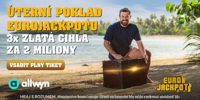 Vsaďte si Eurojackpot s&nbsp;prémií – hrajte o&nbsp;zalté cihly za 2 miliony.