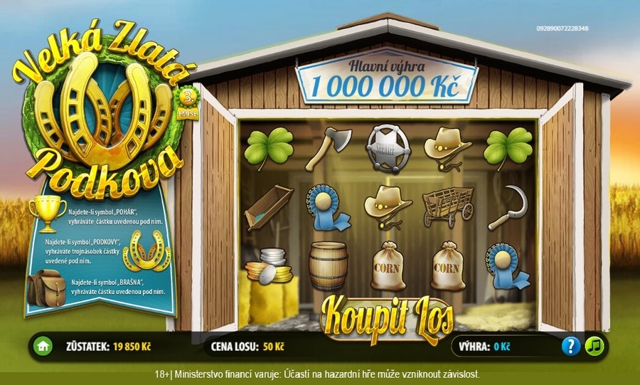 Velká Zlatá podkova od Allwynu za 50&nbsp;Kč