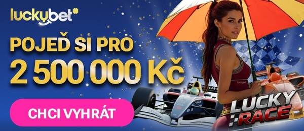 V loterii Lucky Race jste každé 3 minuty ve hře až o 2,5 milionu Kč.