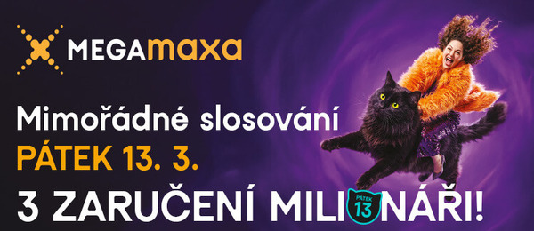 Vsaďte si na pátek 13. na mimořádné losování Megamaxy a hrajte o miliony navíc.