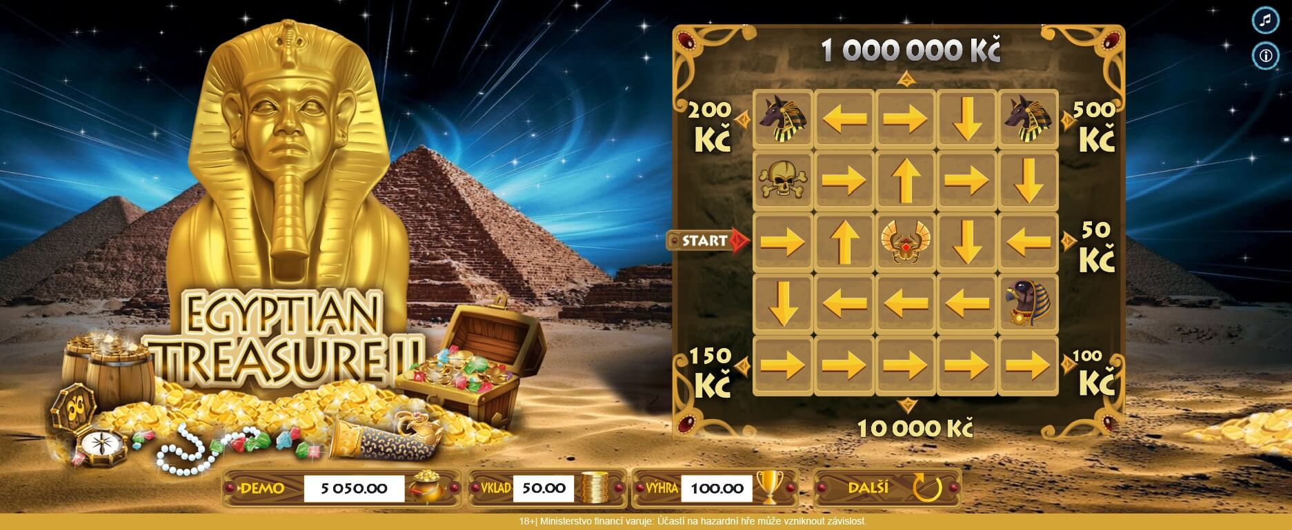 Online stírací los Egyptian Treasure II od LuckyBet