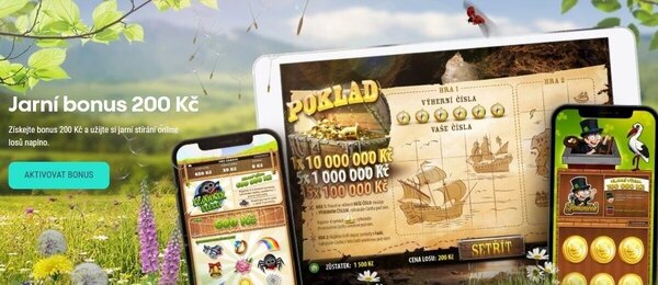 Allwyn nabízí Jarní bonus ve výši 200 Kč 