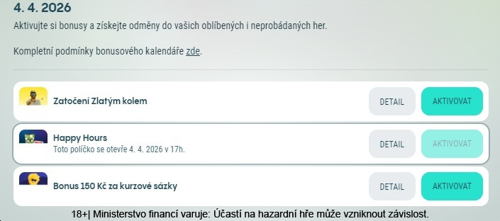 Získejte bonusy ve Velikonočním kalendáři pro 4.&nbsp;4. 2026.