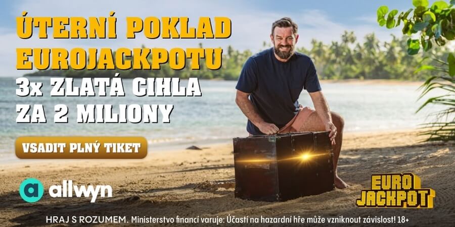 Vsaďte si Eurojackpot s&nbsp;prémií – hrajte o&nbsp;zlaté cihly za 2 miliony.