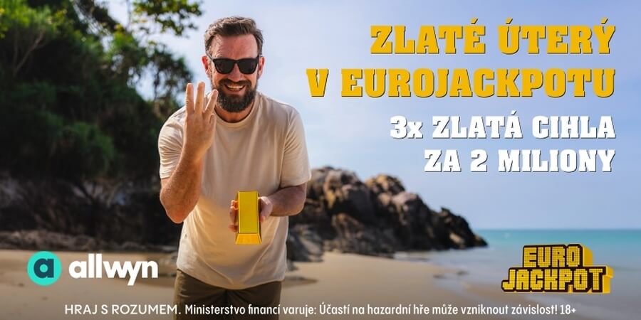 Hrajte dnes v&nbsp;Eurojackpotu o&nbsp;zlaté cihly – stačí vsadit plný tiket.