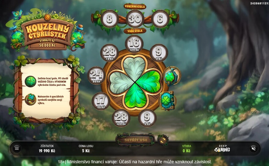 Stírací los Kouzelný čtyřlístek od Allwynu