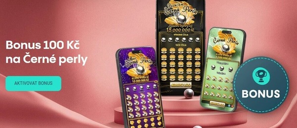Allwyn losy: Bonus 100 Kč na Černé perly
