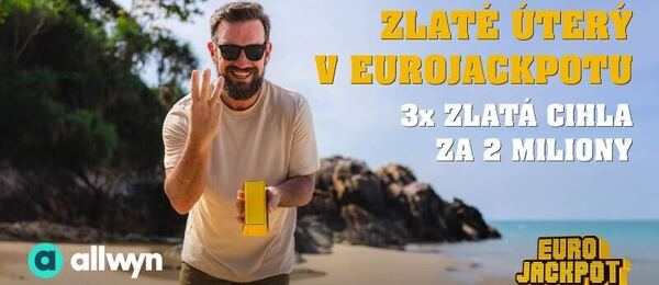 Vsaďte si dnes Eurojackpot a hrajte nejen o 681 milionů, ale také o tři zlaté cihly.