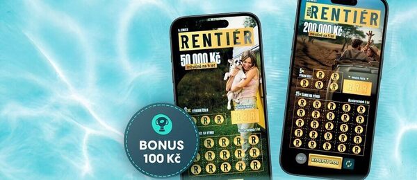 Setřete online losy Rentiér a získejte bonus 100 Kč