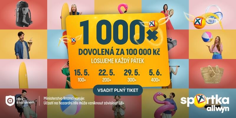 Každý pátek se losují prémie v&nbsp;podobě luxusní dovolené za 100&nbsp;000&nbsp;Kč.