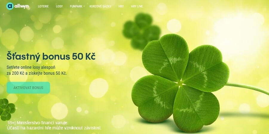 U Allwynu probíhá promo akce Šťastný bonus 50&nbsp;Kč