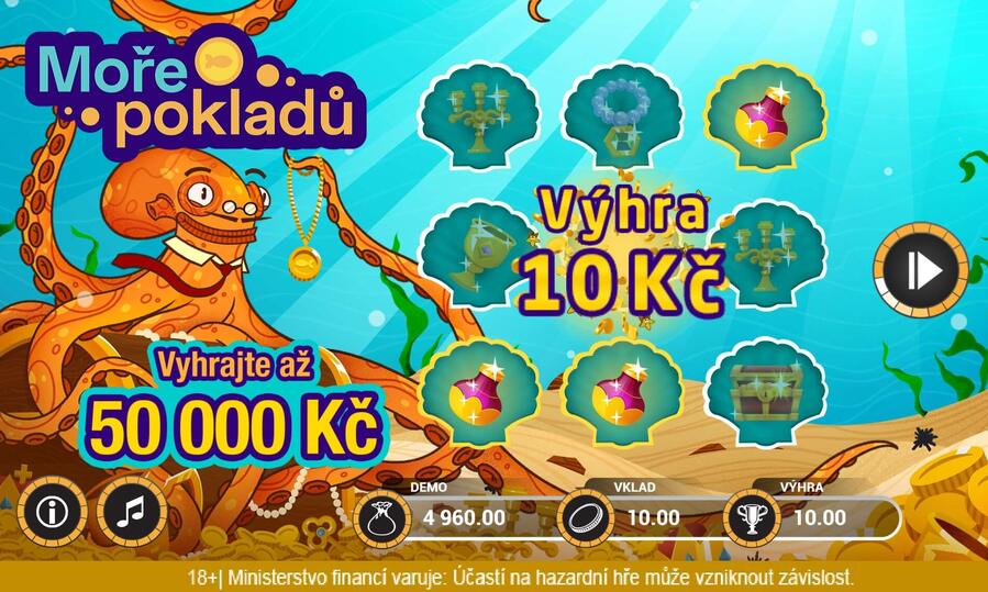 Online los Moře pokladů po setření