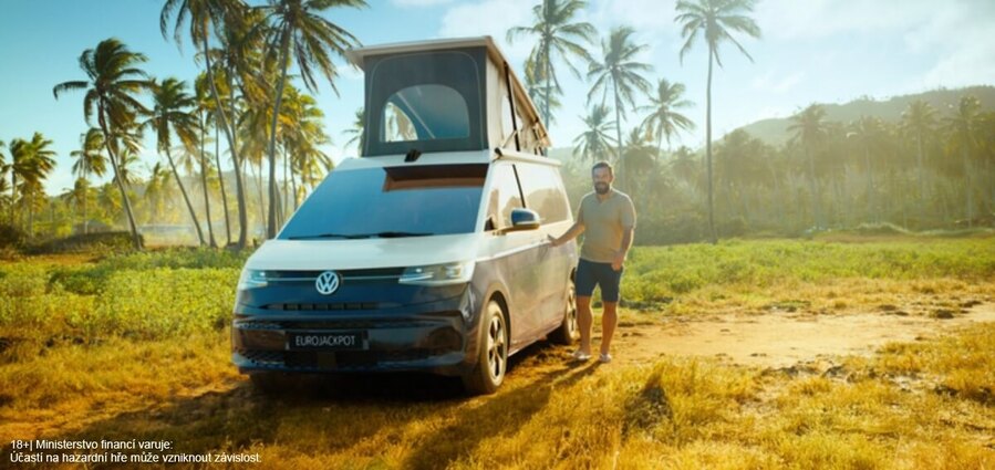Dnes máte poslední možnost vyhrát jeden ze 4 luxusních vozů VW California. Stačí si vsadit plný tiket Eurojackpotu.