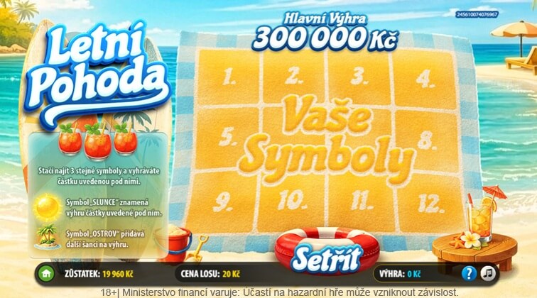 Stírací online los Letní pohoda před setřením