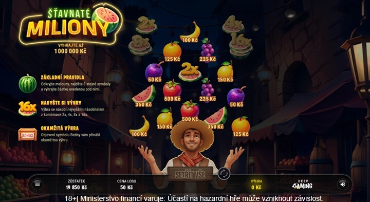 Online los Šťavnaté miliony po setření