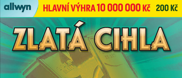 Stírací los Zlatá cihla od Allwynu po setření