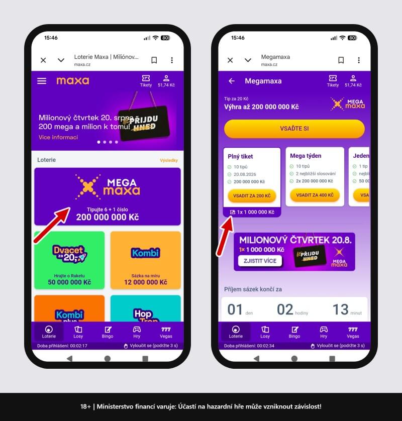 Promo akce s&nbsp;jackpotem a&nbsp;milionovou prémií u&nbsp;Maxy