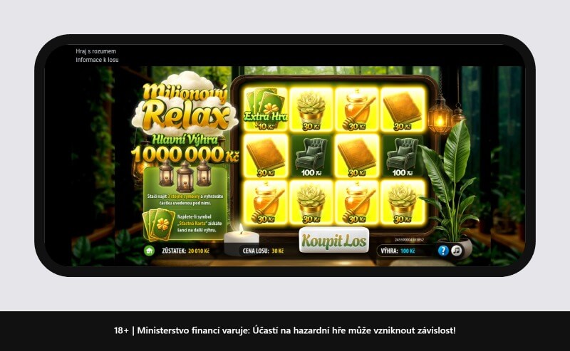 Online los Milionový relax od Allwynu - výhra