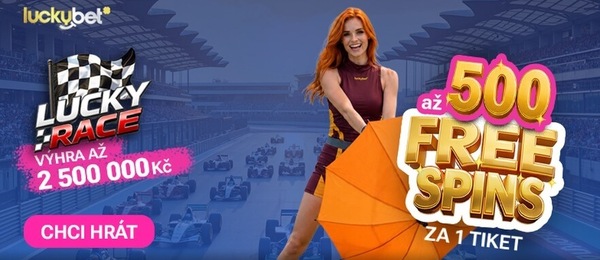Za hraní loterie Lucky Race získáte odměnu ve formě free spinů.