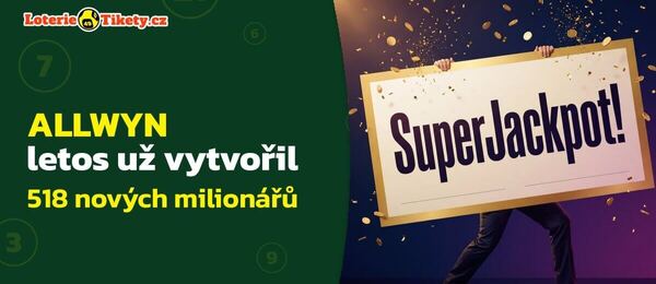 Allwyn letos vytvořil 518 milionářů a rozdělil přes 4,5 miliardy Kč