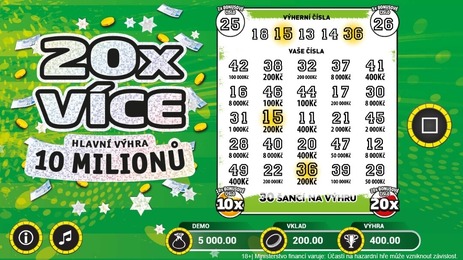Hraj los 20x VÍCE