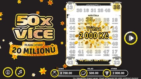 Hraj los 50x VÍCE