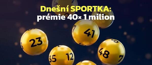 Vsaď si na dnešní den plný tiket Sportky a hraj o prémii 40x 1 milion korun.