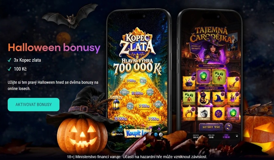 Získejte Halloween bonus se stíracími losy Allwyn.